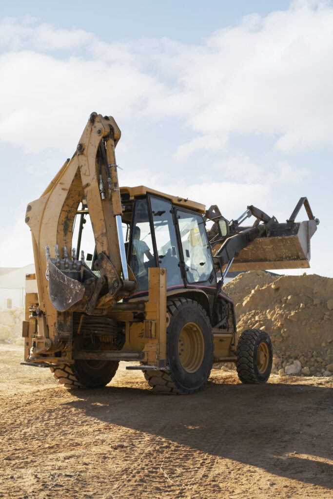 heavy excavator digging day light
